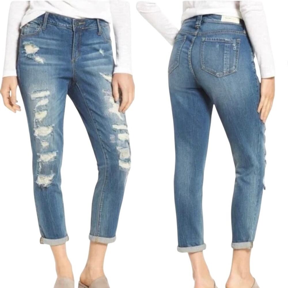 Slink Jeans Cropped Curvy Distressed - Women's Plus Size 16 (33)